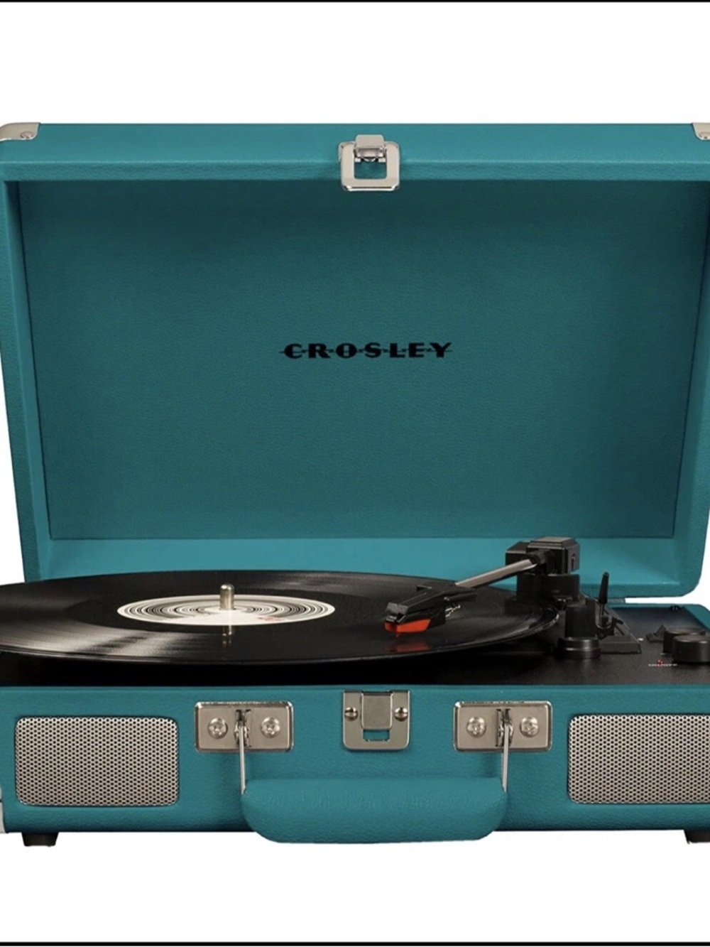 Crosley Teal Suitcase-Style Portable Turntable